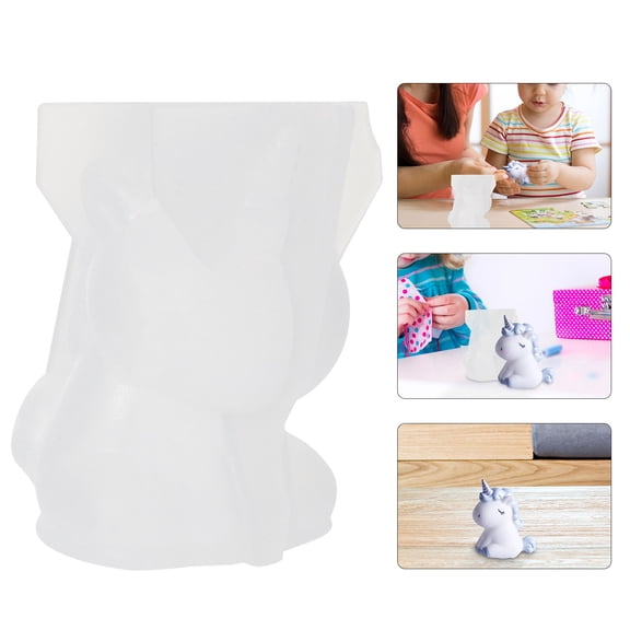 UPKOCH Epoxy Mold Unicorn Mold White 1Pack for Decoration Molding DIY Craft Projects