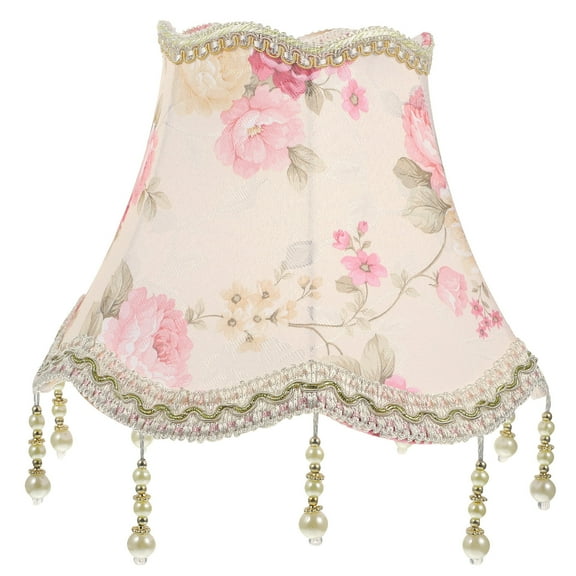 UPKOCH Pink Fabric European Style Lamp Shade for Decor