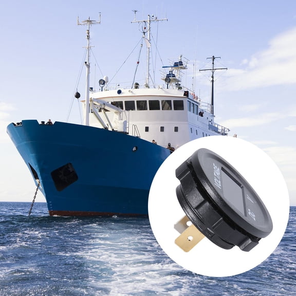 UPKOCH Volt Meter Gauge Waterproof Plastic Blue For Travel Trailer Voltage Measurement 1Pcs