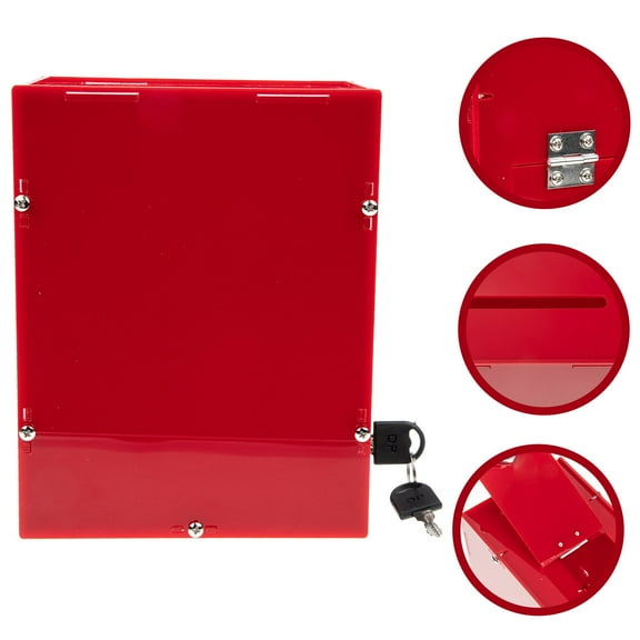UPKOCH Voting Box Lockable Acrylic Ballot Box Smooth Edges for Voting Events 1Pcs