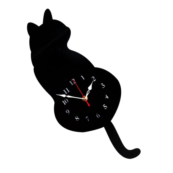 UPKOCH Wall Clock Modern Frameless Design Acrylic Mute Sweep Seconds Movement 1Set