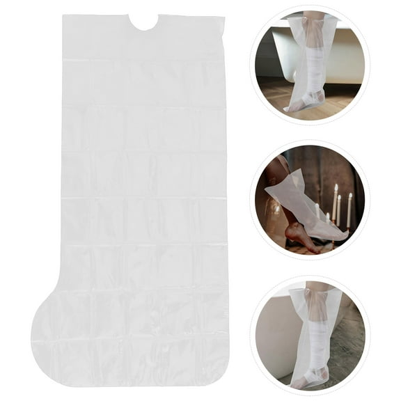 UPKOCH Waterproof Cast Cover Leg 1 Pair TPU Polyester Shower Foot Protection 26X13.6X0.04In