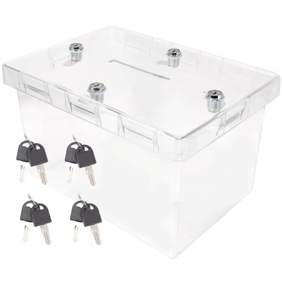 UPKOCH clear box with lock Acrylic Vote Box Couple Wedding Ceremony 1Pack