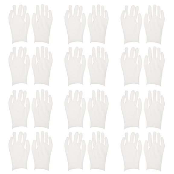 UPKOCH White Cotton Safety Gloves for Protection Use Lightweight and Stretchy One Size Fits Most Easy to Clean Reusable