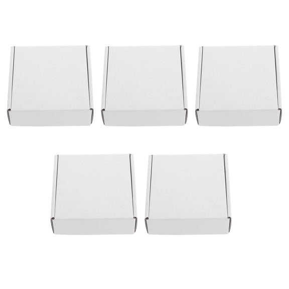UPKOCH White Kraft Paper Cardboard Mailing Boxes For Small Business Storage And Shipping 5Pcs 11.8X11.8X2In