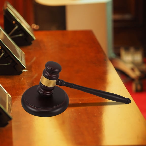 UPKOCH Wood Gavel Block Set Elegant Appearance Professional Durability For Legal Proceedings 12x12x0.6in 1Set