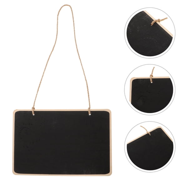 UPKOCH Small Wooden Chalkboard Sign Hanging Memo Board for Home Use