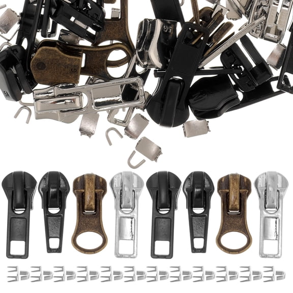UPKOCH Zipper Pull Replacement Zipper Puller Assorted Color 114-Pcs for DIY Projects
