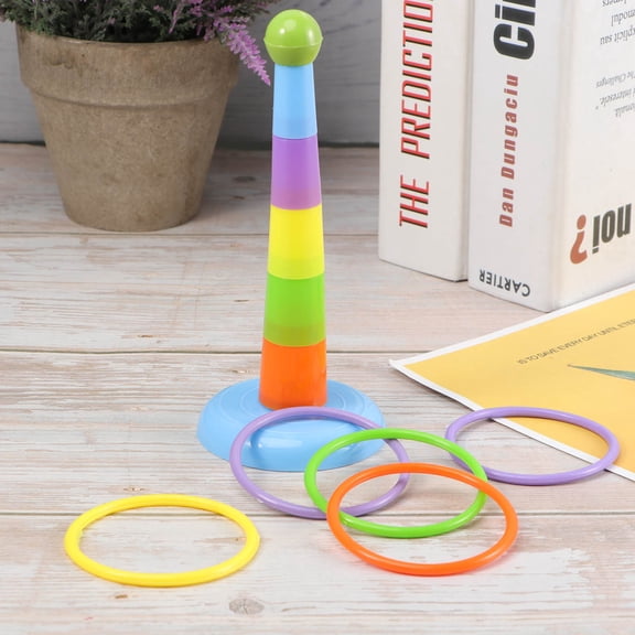 UPKOCH bird parakeet cockatiel parrot toys Interactive Ring Toss Toy Plastic Random Color 1Pack