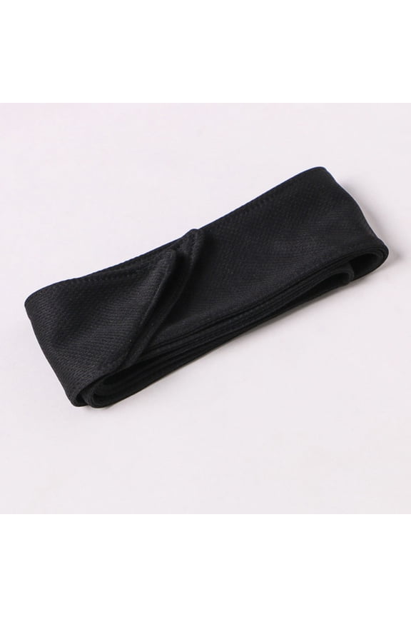 running headband Black Nonslip Sports Tie Headband for Outdoor Sports 1Pack
