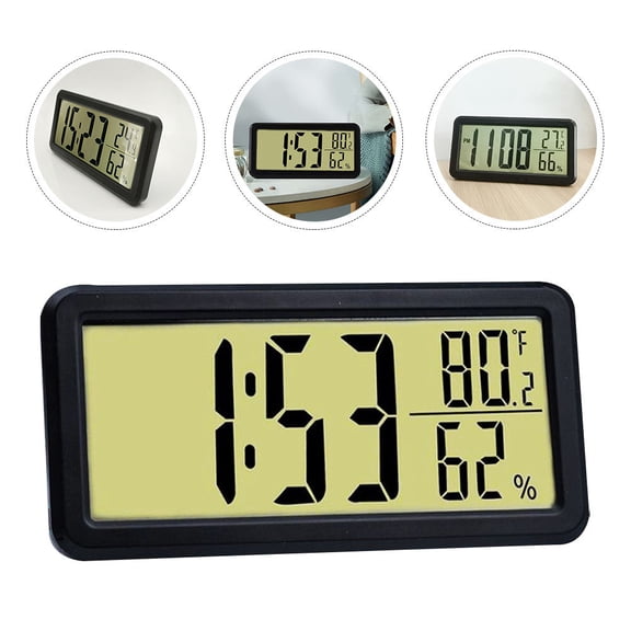 UPKOCH smart clock Digital Alarm Clock Black Electronic Components Calendar Display for Students 1Set