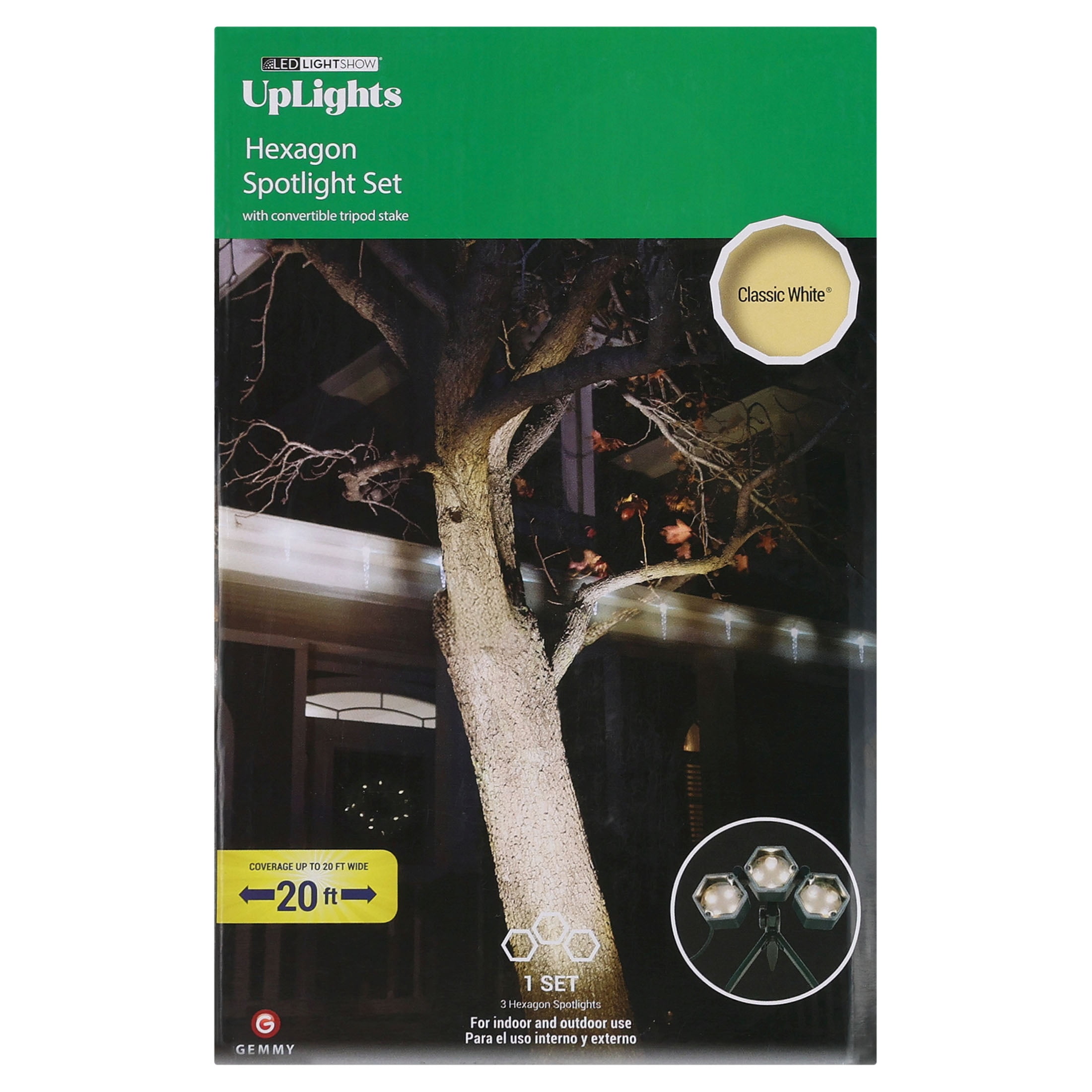 Christmas Holiday Lighting Projector Lights Uplight Tree Lights in Cool White for Holiday Decor