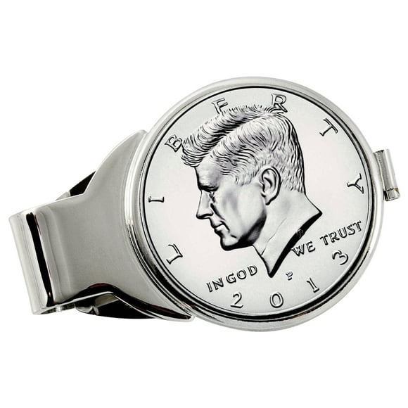 UPM Global 13005 Proof JFK Half Dollar Silvertone Coin Money Clip