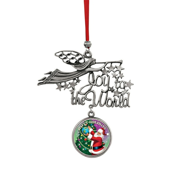 UPM Global 15244 Joy to the World Santa Happy Holidays JFK Half Dollar Ornament