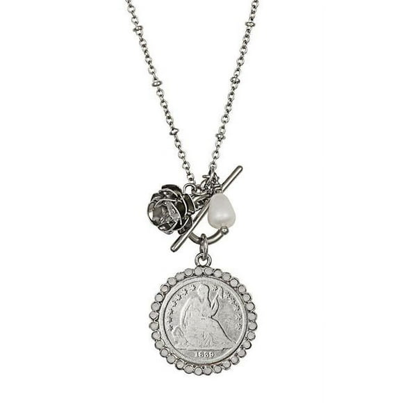 UPM Global 15840 Seated Dime Antiqued Rose Toggle Pendant
