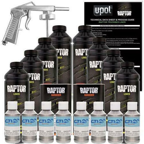 UPOL Raptor Spray On Truck BedLiner with Spray Gun / 8L ( Arizona Metallic )