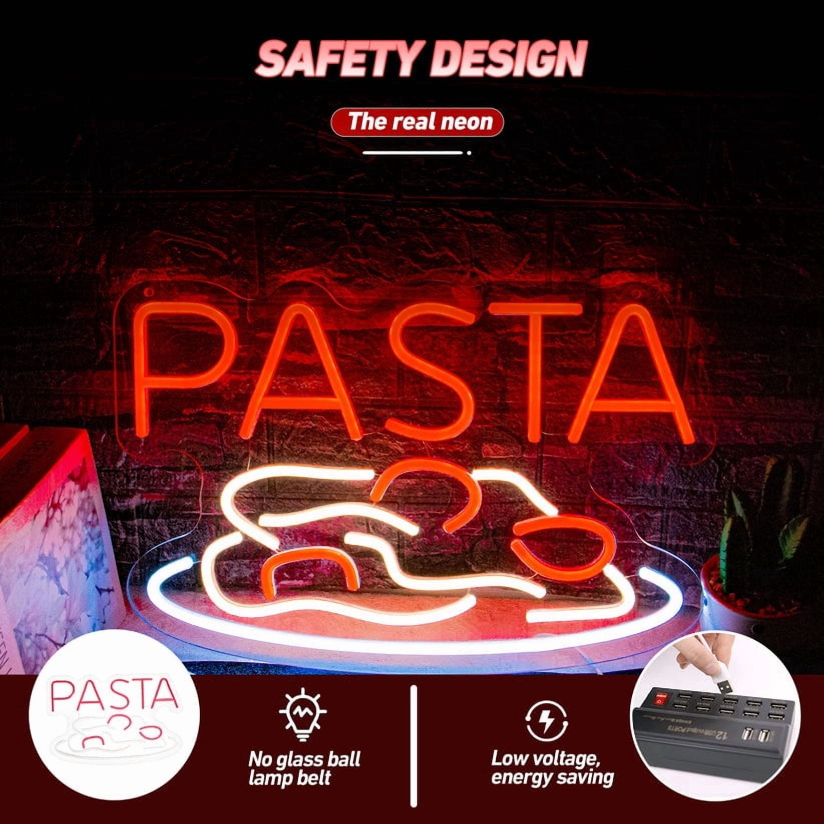 UPONRAY Bada Bing Neon Signs, 12.7"*10.6" Dimmable & USB-Powered LED Neon Light, Stylish Wall Decor for Bar, Party, Bed Room, Living Room, Man Cave