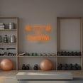 thumbnail image 1 of UPONRAY Barbell Custom Neon Signs, Usb Powered with Adjustable Brightness Wall Decor for Gifts, Orange, 16 inch, 1 of 8