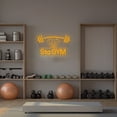 thumbnail image 1 of UPONRAY Barbell Custom Neon Signs, Usb Powered with Adjustable Brightness Wall Decor for Gifts, Yellow, 16 inch, 1 of 8