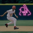 thumbnail image 1 of UPONRAY Baseball Player Custom Neon Signs, Usb Powered with Adjustable Brightness Wall Decor for Gifts, Pink, 24 inch, 1 of 10