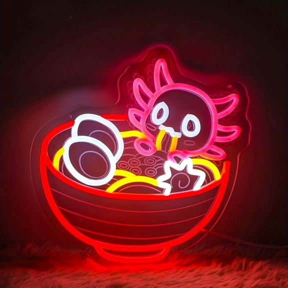 UPONRAY Cartoon Style Neon Signs, 14.17"*16.54" Dimmable & USB-Powered LED Neon Light, Stylish Wall Decor for Bedroom, Party, Game Room, Man Cave, Bar