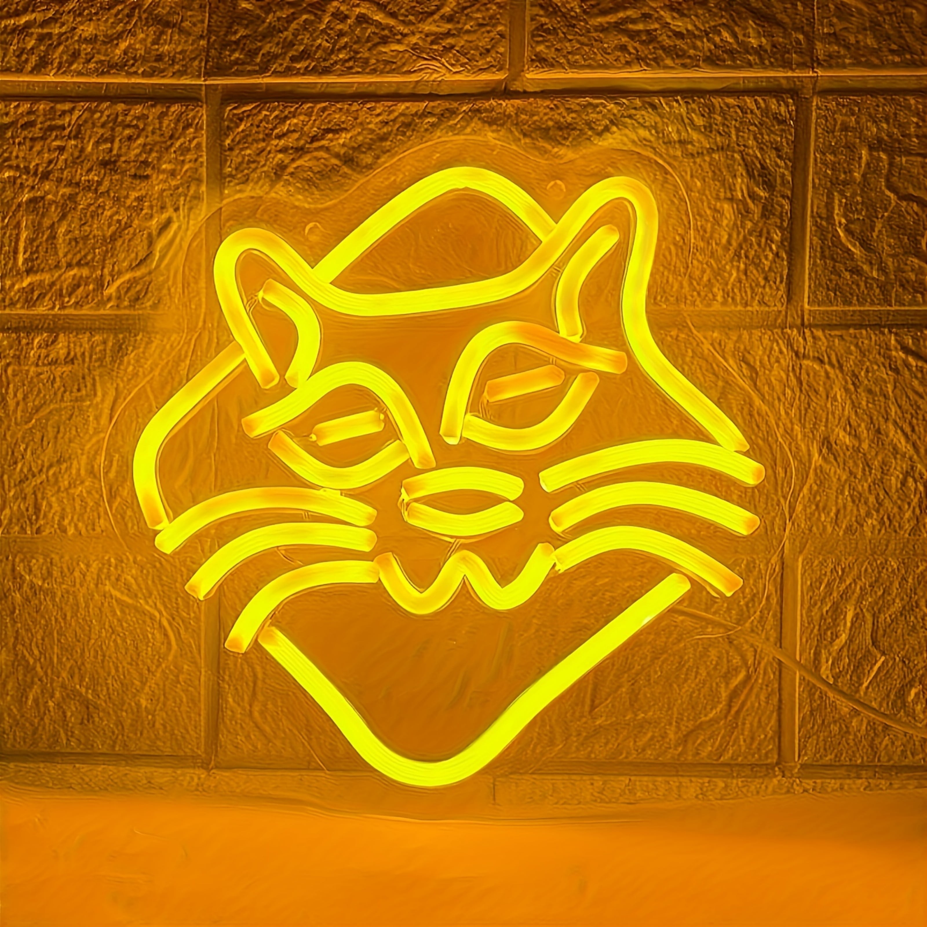 UPONRAY Cat Neon Signs, 8.7"*8.7" Dimmable & USB-Powered LED Neon Light, Stylish Wall Decor for Bedroom, Party, Game Room, Man Cave, Bar