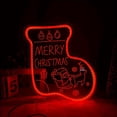 thumbnail image 1 of UPONRAY Christmas Stocking Neon Signs, 10.23"*11.81" Dimmable & USB-Powered LED Neon Light, Stylish Wall Decor for Christmas Tree, Bed Room, Living Room, Party, Bar, 1 of 13