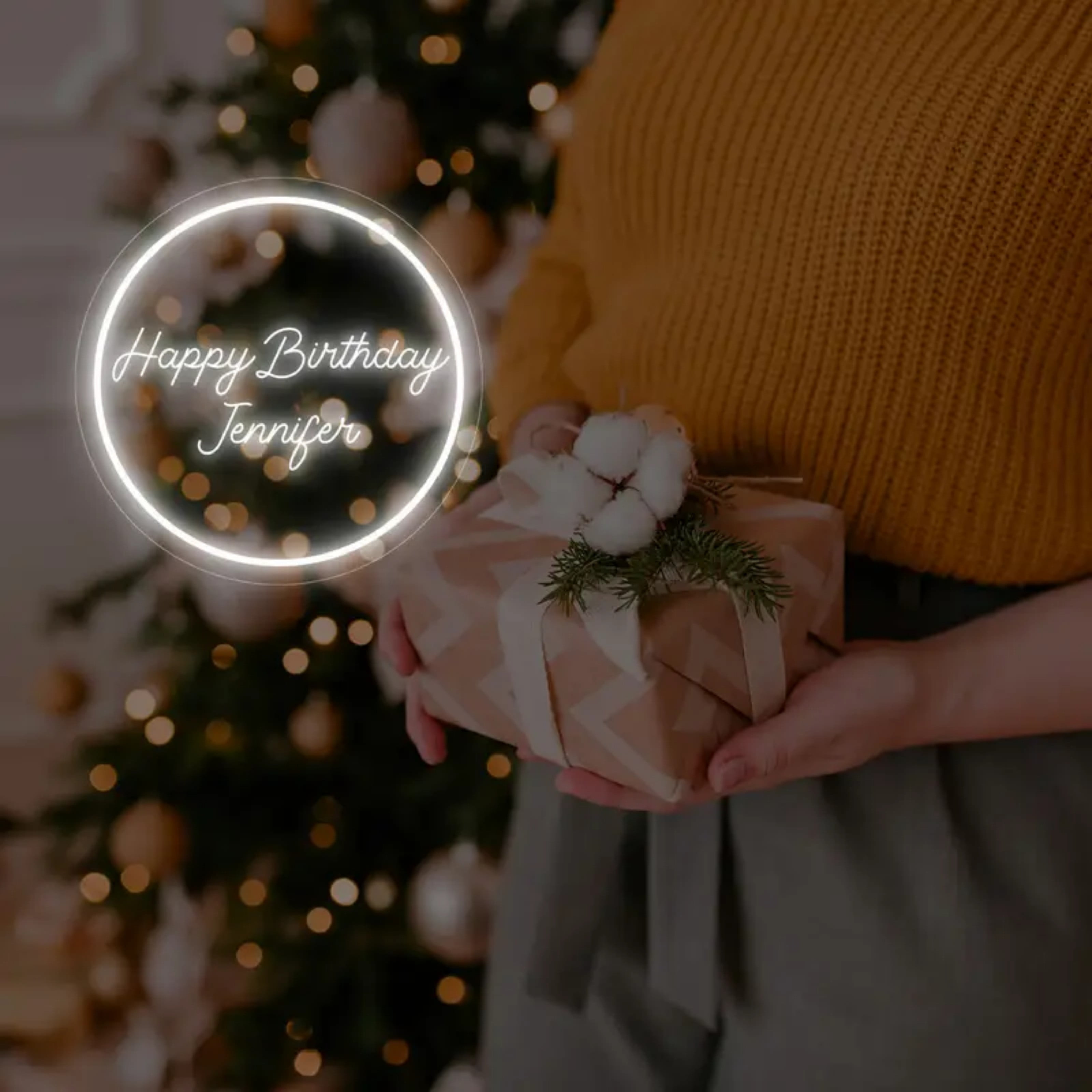 UPONRAY Circular Custom Neon Signs, Usb Powered with Adjustable Brightness Wall Decor for Gifts, Cool White, 12 inch