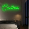 thumbnail image 1 of UPONRAY Single Line Custom Neon Signs, Usb Powered with Adjustable Brightness Wall Decor for Gifts, Green, 12 inch, 1 of 8