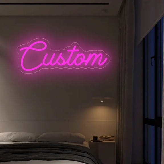 UPONRAY Single Line Custom Neon Signs, Usb Powered with Adjustable Brightness Wall Decor for Gifts, Rose Red, 10 inch