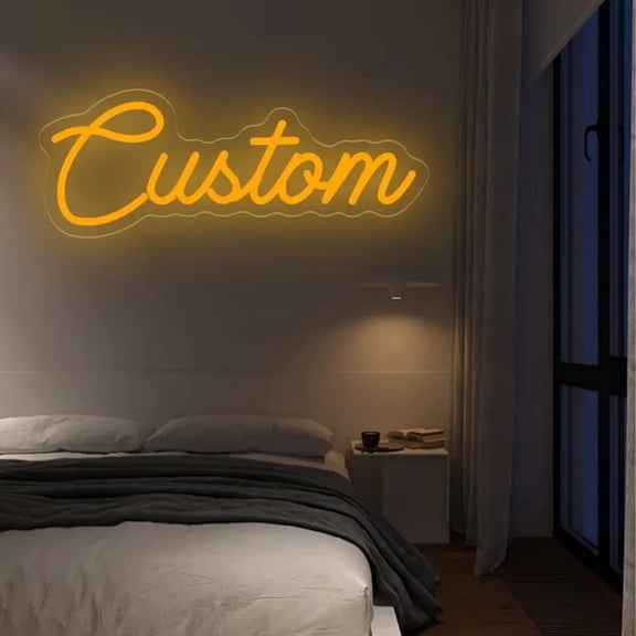 UPONRAY Single Line Custom Neon Signs, Usb Powered with Adjustable Brightness Wall Decor for Gifts, Yellow, 5 inch