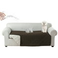thumbnail image 1 of UPONRAY Double Protection 100% Waterproof Sofa Covers for Living Room, Couch Covers for 3 Cushion Couch Sofa, Reversible Furniture Protector Sofa Cover for Dogs, Pets, Kids (Sofa, Deep Coffee), 1 of 6