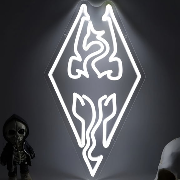 UPONRAY Dragon Neon Signs, 9.68"*17.2" Dimmable & USB-Powered LED Neon Light, Stylish Wall Decor for Bedroom, Game Room, Man Cave, Internet Cafe, Arcade