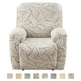 thumbnail image 1 of UPONRAY Floral Printed Recliner Cover with Pockets Single Reclining Slipcover 4-Pieces Lazy Boy Recliner Armchair Cover with Elastic Bottom for Recliner Furniture Protector for Kid Pet(Khaki), 1 of 12