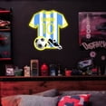 thumbnail image 1 of UPONRAY Jersey Custom Neon Signs with Soccer and Sneaker, Usb Powered with Adjustable Brightness Wall Decor for Gifts, Lemon Yellow, 18 inch, 1 of 8