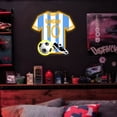 thumbnail image 1 of UPONRAY Jersey Custom Neon Signs with Soccer and Sneaker, Usb Powered with Adjustable Brightness Wall Decor for Gifts, Yellow, 16 inch, 1 of 8