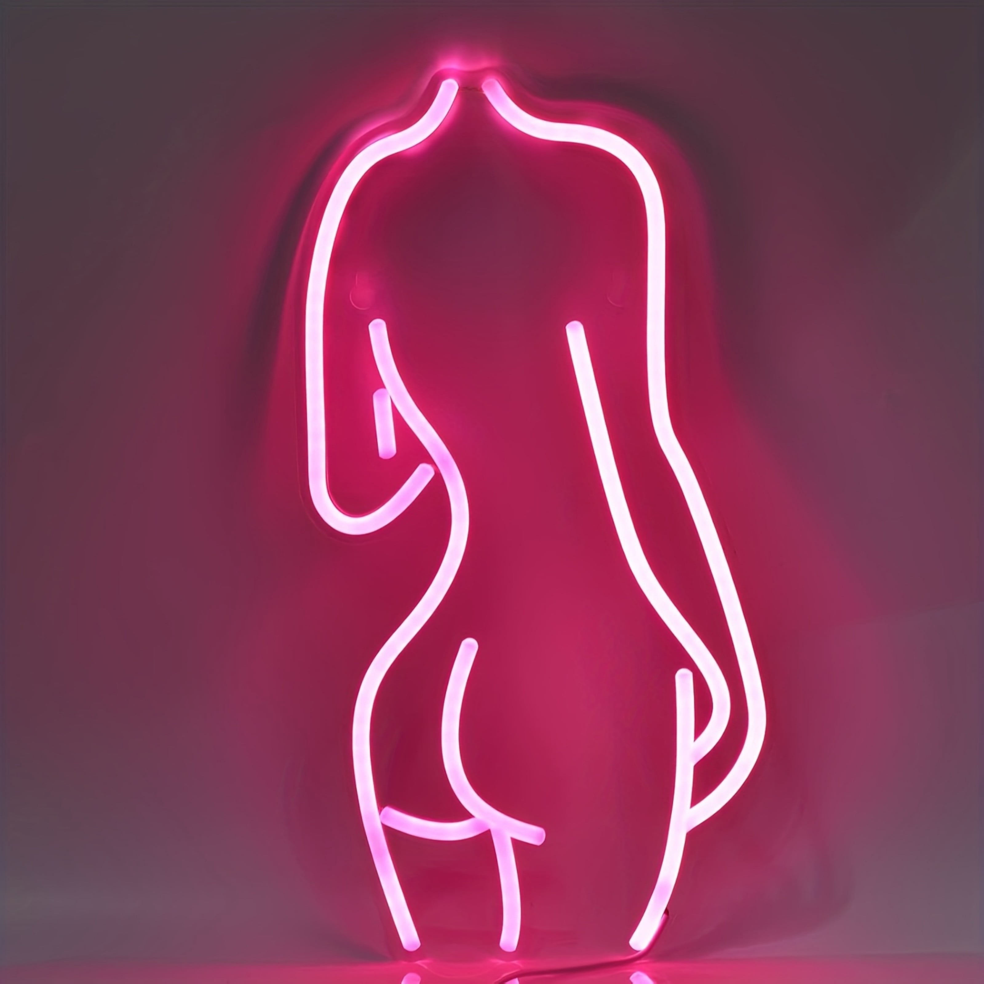 UPONRAY Lady Neon Signs, 9.1"*16.5" Dimmable & USB-Powered LED Neon Light, Stylish Wall Decor for Bar, Party, Bed Room, Living Room, Man Cave
