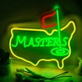 thumbnail image 1 of UPONRAY Masters Neon Signs, 15.7"*15.7" Dimmable & USB-Powered LED Neon Light, Stylish Wall Decor for Bedroom, Party, Game Room, Man Cave, Bar, 1 of 10