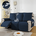 thumbnail image 1 of UPONRAY Non-Slip Recliner Couch Cover, Waterproof 3 Seater Recliner Chair Covers, Washable Furniture Protectors Recliner Cover for Kids Pet Dog(3 Seaters,Navy Blue), 1 of 7