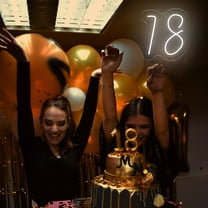 UPONRAY Number Custom Neon Signs, Usb Powered with Adjustable Brightness Wall Decor for Gifts, Cool White, 12 inch