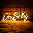 thumbnail image 1 of UPONRAY Oh Baby Neon Signs, 16.4"*6.9" Dimmable & USB-Powered LED Neon Light, Stylish Wall Decor as gifts for Valentine's Day, Birthday, Family, Lover, Children, 1 of 7