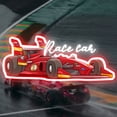 thumbnail image 1 of UPONRAY Racing Car Custom Neon Signs, Usb Powered with Adjustable Brightness Wall Decor for Gifts, Cool White, 20 inch, 1 of 9