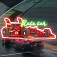 thumbnail image 1 of UPONRAY Racing Car Custom Neon Signs, Usb Powered with Adjustable Brightness Wall Decor for Gifts, Green, 24 inch, 1 of 9