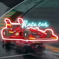 thumbnail image 1 of UPONRAY Racing Car Custom Neon Signs, Usb Powered with Adjustable Brightness Wall Decor for Gifts, Ice Blue, 24 inch, 1 of 9