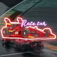 thumbnail image 1 of UPONRAY Racing Car Custom Neon Signs, Usb Powered with Adjustable Brightness Wall Decor for Gifts, Purple, 26 inch, 1 of 9