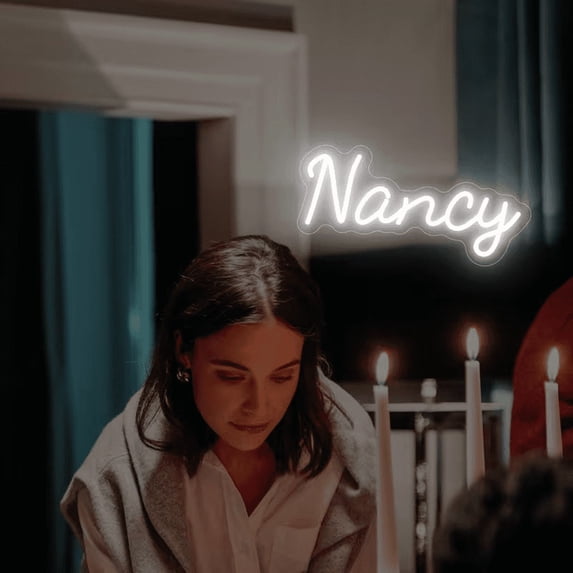 UPONRAY Single-line Custom Neon Signs, Customizable USB-Powered & Dimmable LED Neon Light, Stylish Wall Decor for Bedroom, Home, Lover, Friend, Cool White, 5 inch/1 Letter
