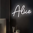 thumbnail image 1 of UPONRAY Single-line Custom Neon Signs, Customizable USB-Powered & Dimmable LED Neon Light, Stylish Wall Decor for Bedroom, Home, Lover, Friend, Cool White, 5 inch/2 Letters, 1 of 8