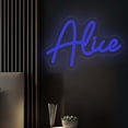 thumbnail image 1 of UPONRAY Single-line Custom Neon Signs, Customizable USB-Powered & Dimmable LED Neon Light, Stylish Wall Decor for Bedroom, Home, Lover, Friend, Dark Blue, 5 inch/2 Letters, 1 of 8