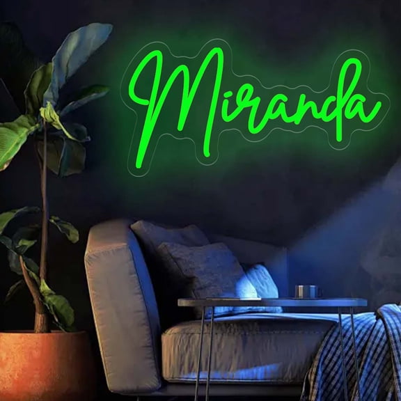 UPONRAY Single-line Custom Neon Signs, Customizable USB-Powered & Dimmable LED Neon Light, Stylish Wall Decor for Bedroom, Home, Lover, Friend, Green, 5 inch/2 Letters