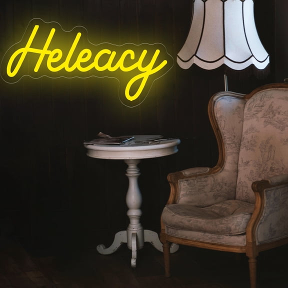 UPONRAY Single-line Custom Neon Signs, Customizable USB-Powered & Dimmable LED Neon Light, Stylish Wall Decor for Bedroom, Home, Lover, Friend, Lemon Yellow, 16 inch/7 Letters